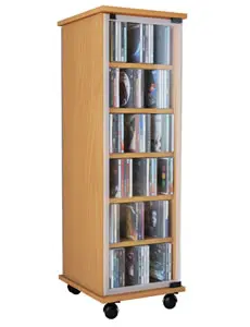 Details zu CD-Turm VCM Valenza drehbar für 300 CDs oder 130 DVDs