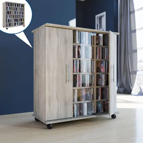 CD/DVD-Sideboard VCM Luxor für 900 CDs oder 390 DVDs (CD-Sideboards)