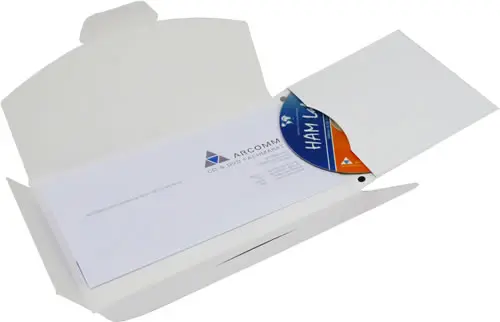 CD-Umschläge mit Fenster und Tasche