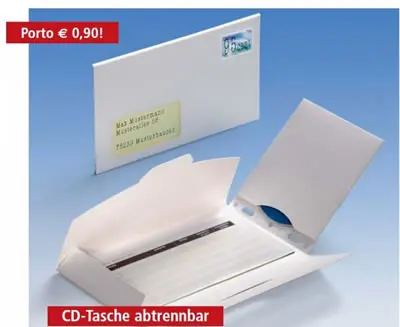 CD-Umschläge mit Fenster und Tasche (Versandverpackung)