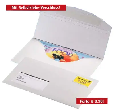 CD-Umschläge selbstklebend mit Fenster (Versandverpackung)