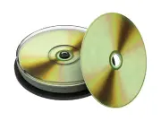 CD-R bedruckbar weiß/gold - Archiv-CD - 10 Stück