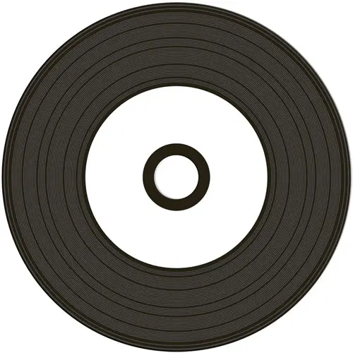 CD-Rohlinge Vinyl Carbon - bedruckbar/inkjet printable weiß - Brennseite schwarz- 50 Stück (CD-Rohlinge Vinyl)