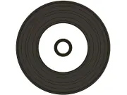 CD-Rohlinge Vinyl Carbon - bedruckbar/inkjet printable weiß - Brennseite schwarz- 50 Stück