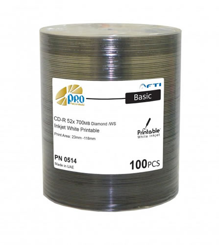 FTI FALCON MEDIA CD-Rohlinge - bedruckbar/inkjet printable weiss - 100 Stück - DIAMOND (CD-Rohlinge bedruckbar)