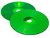 COLOUR-Line CD-Rohlinge Vinyl - komplett grün  (CD-Rohlinge etikettierbar) 