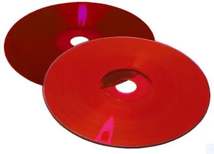 COLOUR-Line CD-Rohlinge Vinyl - komplett rot (CD-Rohlinge farbig)