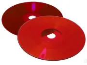 CD-Rohlinge Vinyl Color - etikettierbar - komplett rot