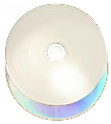 CD-Rohlinge Vinyl Color - etikettierbar - weiß/silber