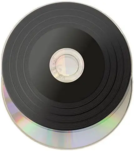 COLOUR-Line CD-Rohlinge Vinyl - schwarz/silber (CD-Rohlinge farbig)