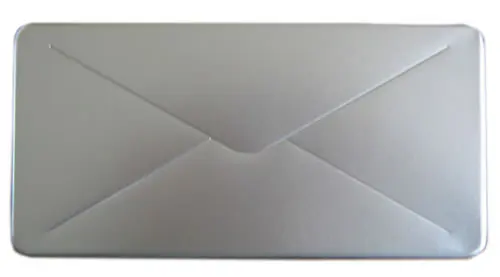 Metallhülle im Briefformat mit Fenster (Designer Metallhüllen)