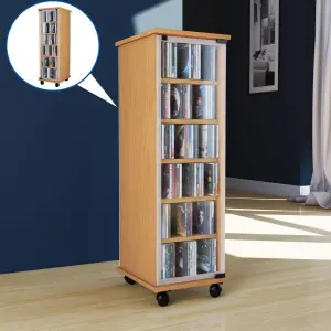 CD-Turm VCM Valenza drehbar für 300 CDs oder 130 DVDs (CD- und DVD-Moebel)