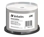 Details zu VERBATIM DVD-Rohlinge - bedruckbar/inkjet printable weiß - DVD-R 4,7GB - 50 Stück ArtNr.43744-2688