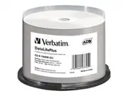 VERBATIM CD-Rohlinge - bedruckbar/inkjet printable weiß - 50 Stück