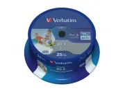 VERBATIM Blu-Ray-Rohlinge bedruckbar/inkjet printable - BD-R SL 25GB/6x - 25 Stück