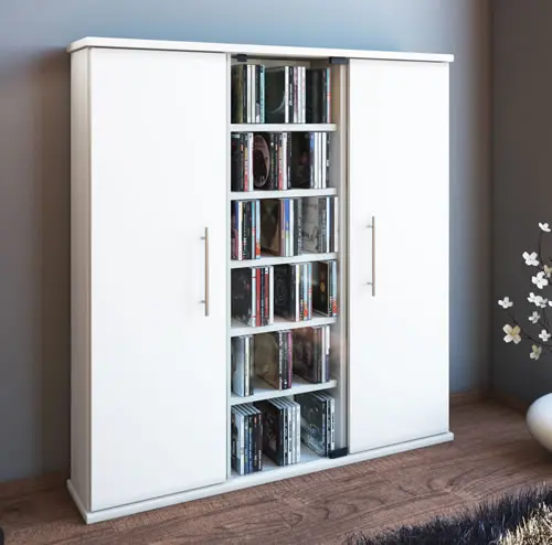 CD-Schrank VCM Santo für 450 CDs oder 195 DVDs (CD-Tuerme 300-500)