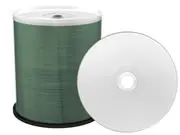 PREMIUM-Line CD-Rohlinge - bedruckbar/inkjet printable weiß - metallisiert - 100 Stück