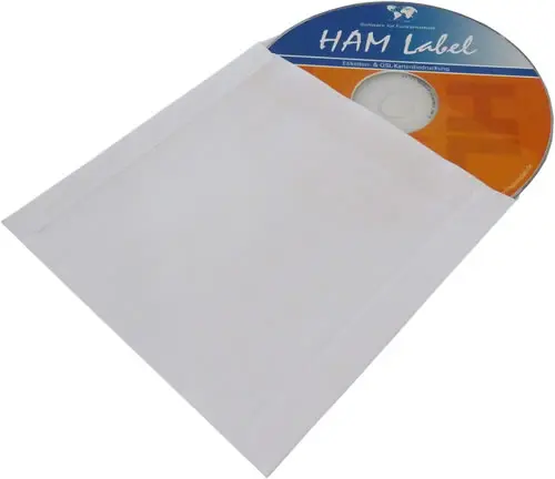 CD-Papierhüllen ohne Fenster - weiß - 50 Stück (CD-Papierhuellen)