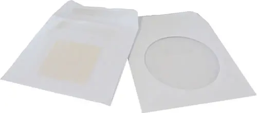 CD-Papierhüllen mit Fenster & Klebepunkt - weiß - 50 Stück (CD-Papierhuellen)