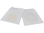 DVD-Papierhüllen mit Fenster & Klebepunkt - weiß - 50 Stück
