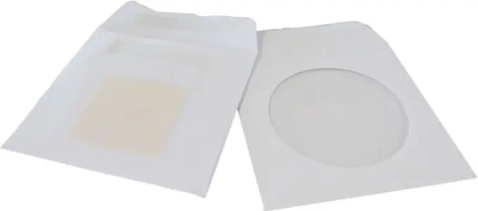 Details zu DVD-Papierhüllen mit Fenster & Klebepunkt - weiß - 50 Stück ArtNr.97042-2421