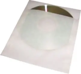 CD/DVD-Pergamyntaschen - transparent frosted - 50 Stück (CD-Papierhuellen)