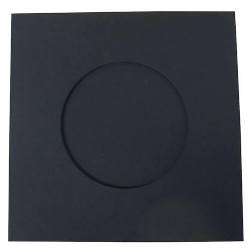 CD-Kartonstecktasche mit Fenster - schwarz matt (CD-Papierhuellen)