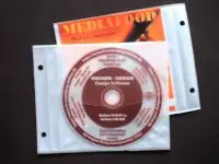 CD/DVD-Archiv-Einzeltasche mit Lochung - weiß - 50 Stück (Archivierungsboxen)