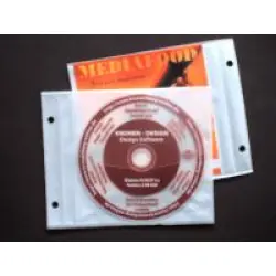 Details zu CD/DVD-Archiv-Einzeltasche mit Lochung - weiß - 50 Stück ArtNr.98003-2315