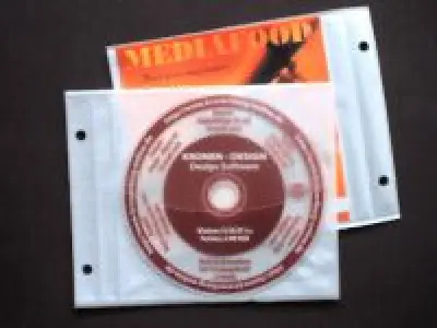 Details zu CD/DVD-Archiv-Einzeltasche mit Lochung - weiß - 50 Stück ArtNr.98003-2321