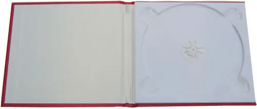 CD Art Box - rot - Lederstruktur