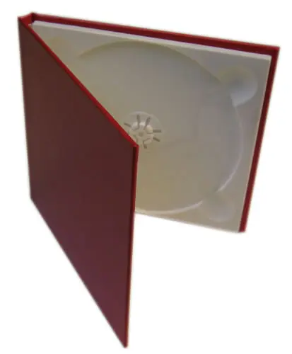 CD Art Box - rot - Lederstruktur