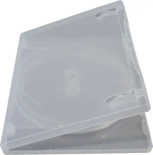 AMARAY DVD Hülle 3-fach mit Klapptray - transparent