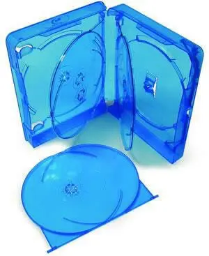 AMARAY Blu-Ray Hülle für 4 Disks - blau (Blu-Ray-Boxen)