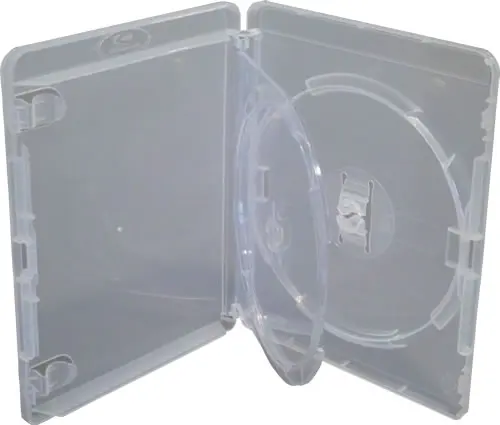 AMARAY Blu-Ray Hülle für 2 Disks - transparent (Blu-Ray-Boxen)