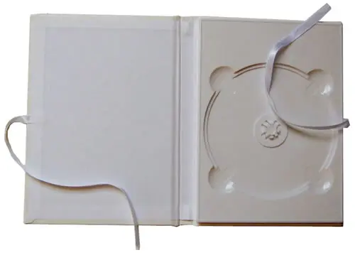 DVD Art Box - weiß - Lederstruktur