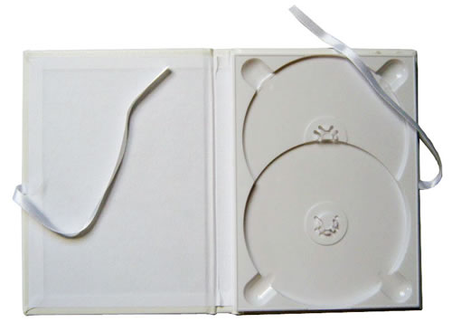 DVD Art Box - weiss - Lederstruktur - fr 2 CDs (DVD-Luxusboxen)