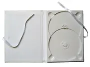 DVD Art Box - weiß - Lederstruktur - für 2 CDs