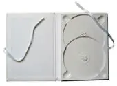 Details zu DVD Art Box - weiß - Lederstruktur - für 2 CDs ArtNr.99713-3356