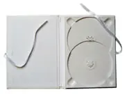 DVD Art Box - weiß - Lederstruktur - für 2 CDs