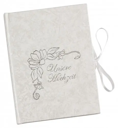 CD Art Box - weiß - mit Schriftzug Unsere Hochzeit - für zwei CDs (CD-Luxusboxen)