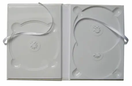 DVD Art Box - weiß - Glanzstruktur - für 3 DVDs
