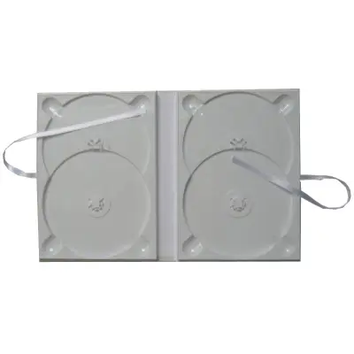 DVD Art Box - weiß - Glanzstruktur - für 4 DVDs