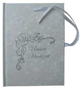 CD Art Box - weiß - Glanzstruktur Hochzeit - für 3 CDs