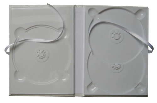 CD Art Box - weiss - Glanzstruktur Hochzeit - fr 3 CDs (CD-Luxusboxen)