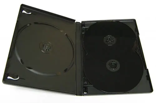 Qualitäts DVD-Hülle 4-fach - schwarz