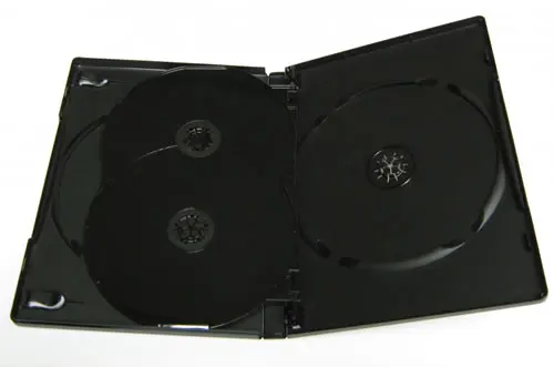 Qualitäts DVD-Hülle 4-fach - schwarz