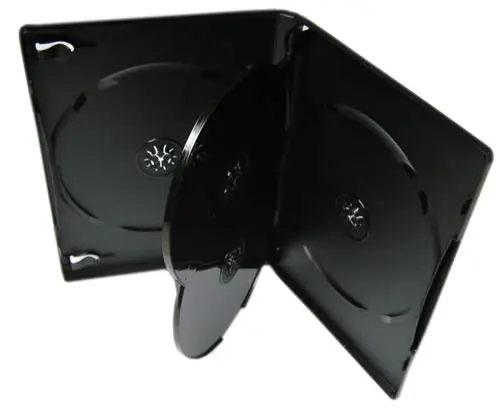 Qualitäts DVD-Hülle 4-fach - schwarz (DVD-Mehrfachboxen)