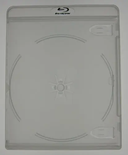 Blu-Ray-Hülle - transparent - Logo blau
