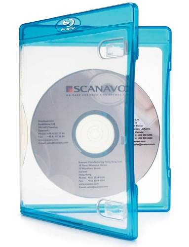 SCANAVO Blu-Ray-Hlle fr 3 BluRays - blau (Blu-Ray-Boxen)
